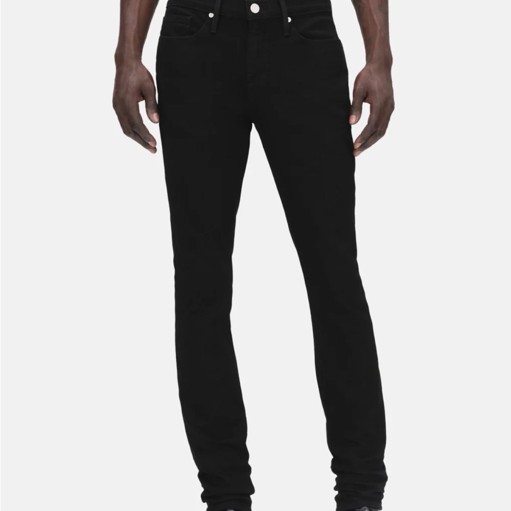 Frame Denim Black Distressed Skinny Jeans NWT